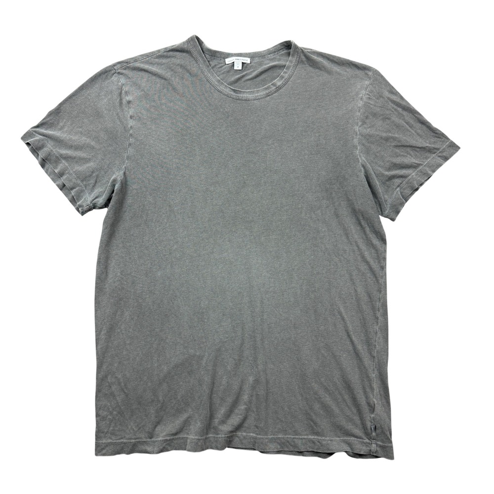 Standard James Perse Grey Short Sleeve Crew Neck Tee Shirt Size 4 Made in USA